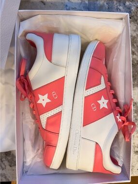 Dior Candy Pink and White Sneaker Box Label
